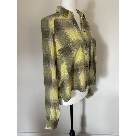 BDG Urban Outfitters Button Up Lou Shirt Size Small Oversized Slouchy Plaid - Picture 4 of 9